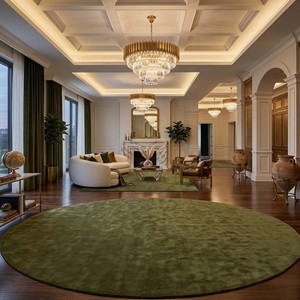 Solid Grand Moss Area Rug Soft Plush Modern Hand Tufted Minimalist Carpet Luxury Plain Floor <b>Mat</b> for Living Room Bedroom DecorX - Product Image 2