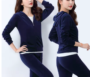 Ensemble de survêtement rose pour femmes, deux pièces, manches longues, capuche, fermeture éclair, coupe ample décontractée avec poches latérales, vêtements d'automne - Product Image 4