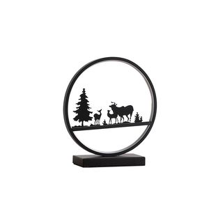 Lampe de table LED noire Deer Family de 12,75 po - Product Image 1