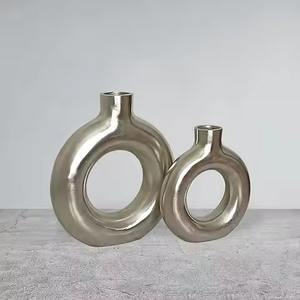 Florero Decorativo de Metal, Centro de Mesa Moderno para Sala de Estar, Decoración Floral para Bodas - Product Image 2