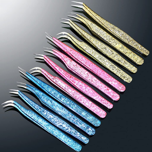 Pinces à cils 3D 6D en acier inoxydable 100 % fermé de haute qualité, anti-dérapantes, pointues, pour extensions de cils - Product Image 1