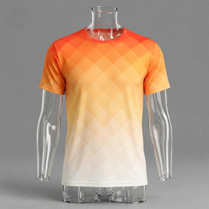 T-shirt décontracté à manches courtes en sergé respirant et uni pour homme, séchage rapide, en polyester, collection été 2026 – Vente en gros - Product Image 1