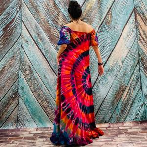 Women's Plus Size Tie Dye V-neck Ankle-Length <b>Kaftan</b> Boho Abaya Beach Cover <b>Summer</b> Straight Silhouette Tassel Hand Swimwear - Product Image 2