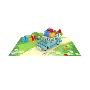 Carte de vœux 3D pop-up pour fête d'anniversaire, cartes de vœux en papier colorées pour célébrations, carte de vœux faite à la main, impression numérique - Product Image 1