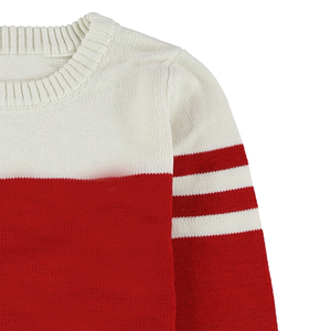 <b>Men's</b> <b>Red</b> White Fleece Stand Collar Long Sleeve Winter Pullover Sporty <b>Sweatshirt</b> with Quick Dry & Breathable Features - Product Image 2