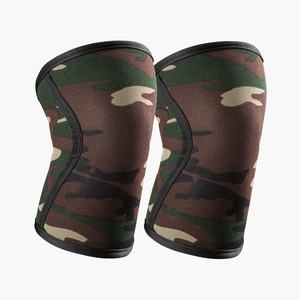 Manchons de protection pour les genoux en néoprène 7 mm avec logo personnalisé, design camouflage, pour crossfit, fitness, entraînement, compression, musculation - Product Image 1