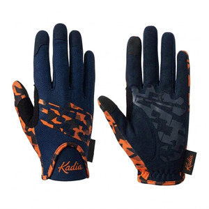 Gants de cyclisme professionnels Kadia à écran tactile, respirants, imperméables, unisexes, bleu marine, en maille, antidérapants, couleur personnalisée, paume rembourrée intégrale - Product Image 1