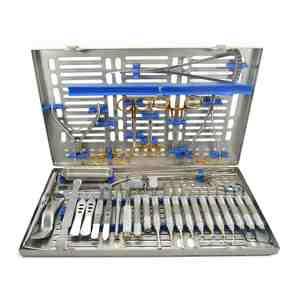 Kit chirurgical ergonomique manuel pour implant dentaire, plateau certifié CE en acier inoxydable, équipement dentaire réutilisable - Product Image 1