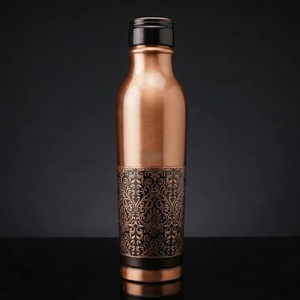 Botella de Agua de Cobre, Diseño Bohemio, Portátil, con Tapa, para Uso en Exteriores - Product Image 2