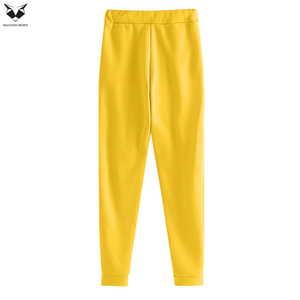 New Arrival OEM ODM Service Comfortable Minimalist Vibrant Yellow Casual Sweat Suit - Pullover Hoodie and Drawstring Joggers <b>Set</b> - Product Image 2