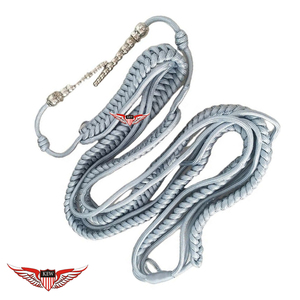 Cordons de sifflet argentés pour accessoires d'uniforme et de vêtement - Product Image 1