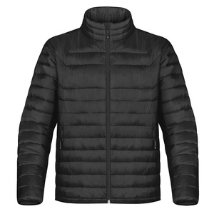 Mens Canvas Solid <b>Lightweight</b> <b>Puffer</b> <b>Jacket</b> Windproof Water Repellent Stand Zip Quilted Bomber Outerwear for Winter Commuting - Product Image 2