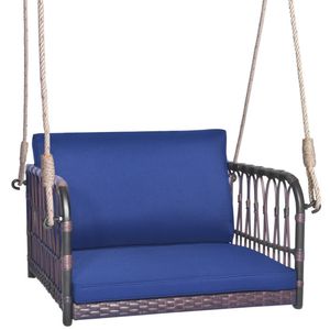 <b>Single</b> Person Patio <b>Swing</b> with Comfortable Seat and Back Cushions for Relaxing in the Sun - Product Image 1