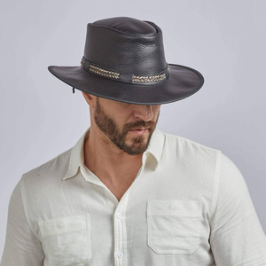 Sombreros de Vaquero de Cuero Unisex Personalizados, Cálidos, Servicio OEM, para Viajes, Uso Casual al Aire Libre, Cuatro Estaciones - Product Image 5