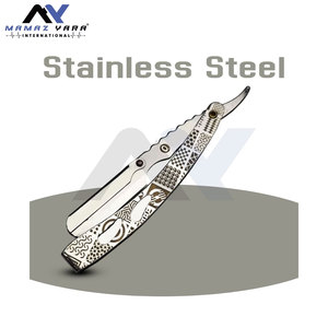 มีดโกนหนวดสำหรับผู้ชาย แบบพับได้ ด้ามจับมีดโกนตรง สำหรับร้านเสริมสวยมืออาชีพ ใช้ในบ้าน โกนหนวด ตัดแต่งหนวดเคราด้วยมือ - Product Image 3