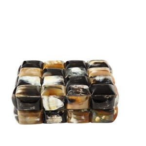 Seau à glace en corne de buffle avec incrustation en corne naturelle de qualité supérieure et base en métal – Le plus vendu - Product Image 1