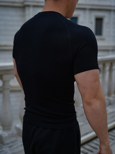 Camiseta de Compresión con Logotipo Personalizado, Ajustada, Básica, Informal, para Gimnasio, Ejercicio, Desarrollo Muscular, para Hombre - Product Image 4