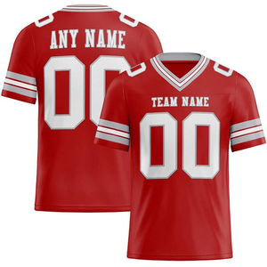Maillot de football américain personnalisé, T-shirt de sport d'équipe personnalisé, uniforme à manches courtes, nom et numéro personnalisés, performance athlétique, jeu - Product Image 1