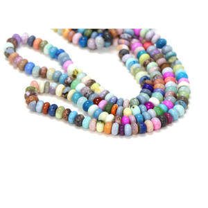 Perles Rondelles Opale Multicolores Effet Disco : Artisanat de Bijoux en Pierres Précieuses - Product Image 3