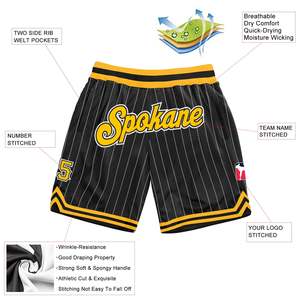 Custom Sublimation Pinstripe Basketball Shorts Men Personalized <b>Light</b> Blue Script <b>Name</b> Number Mesh Shorts Breathable Gym Shorts - Product Image 5