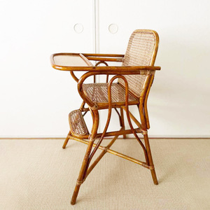 Sillas de alimentación para bebés de ratán natural al por mayor con soporte ODM, silla alta cómoda para niños pequeños - Product Image 5