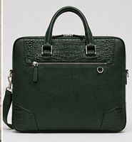 Gravs Genuine Leather Men's Vintage Laptop Briefcase Professional Business Messenger Bag Lightweight Durable Luxury Summer