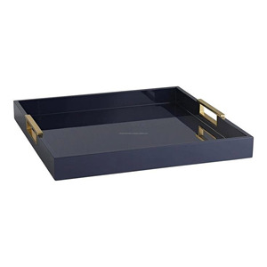 Bandeja de servicio rectangular Vogue con cristales para el hogar y la Oficina - Product Image 5