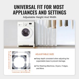 Supporto Regolabile a 4 Piedi per Mini Frigo, Piedistallo Universale per Lavatrice e Base Multifunzionale per Lavatrice, Piedini per Mobili - Product Image 4