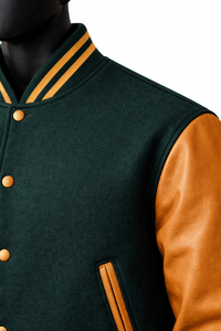 Chaqueta Universitaria Personalizada, Cuerpo de Lana, Mangas de Cuero, Chaqueta Letterman, Chaqueta de Béisbol Universitaria Bordada - Product Image 4
