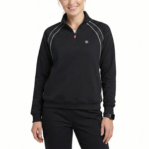 Custom Label Logo Brand Quarter Zip Warm Up <b>Scrub</b> Jacket Pullover Wholesale Factory Price Raglan Sleeves <b>Hospital</b> <b>Scrub</b> Jackets - Product Image 1