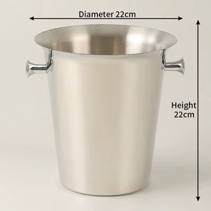 Seau à glace en acier inoxydable tendance dans l'industrie, améliore la présentation dans les milieux hôteliers - Product Image 6