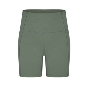 Shorts de cycliste pour femmes en gros, taille haute, sans couture, effet froncé aux fesses, pour l'été, la gym, le fitness, le yoga et la course à pied - Product Image 3