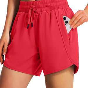 Nouveaux shorts de sport pour femmes, taille haute, décontractés, amples, 100% polyester, faciles à porter, pour la course à pied - Product Image 1