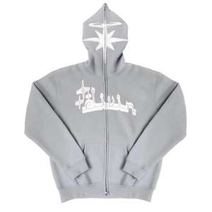 Nesta Sports – Sweat à capuche court zippé unisexe, 500 GSM, 100 % coton, avec logo personnalisé, effet vintage délavé et tricoté - Product Image 4