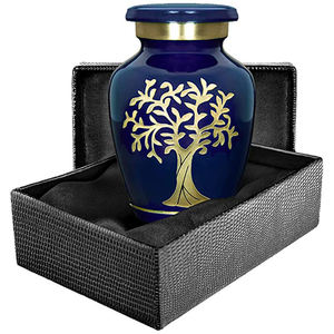 Urna Pequeña Azul Árbol de la Vida para Cenizas Humanas, Mini Urnas Conmemorativas que Crean un Lugar de Descanso Cálido para su Ser Querido - Product Image 4