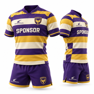 Uniformes de Rugby de Última Moda en Oferta, Conjunto de Camiseta Sublimada Transpirable para Hombre, 100% Poliéster, Ropa Deportiva Antibacteriana - Product Image 5