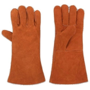 Top Grade Heavy Duty Cowhide Split Leather Anti-static Breathable Waterproof 11 oz Thick Latex-Free <b>Moisture</b>-Wicking <b>Gloves</b> - Product Image 1
