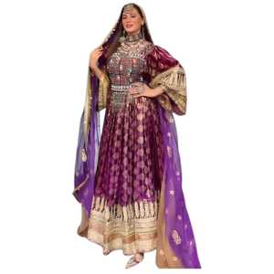 Vestido Maxi Bohemio Étnico Bordado a Mano para Mujer, Algodón Premium, Talla Personalizada, Vestidos Casuales Afganos al por Mayor - Product Image 1