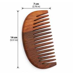 Peigne de poche en bois léger, design minimaliste, accessoire de toilettage de voyage, artisanat naturel - Product Image 2