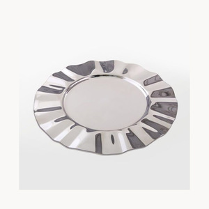 Customized Stylish Metal Charger <b>Plate</b> New Design Decorative Dining Charger <b>Plate</b> New Arrival For Hotel Restaurant Table - Product Image 3