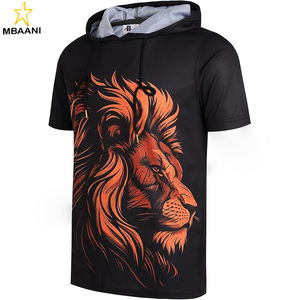 Sweats à capuche à manches courtes pour hommes Workout Gym Athletic Pullover T-shirts Sweatshirts légers - Product Image 1