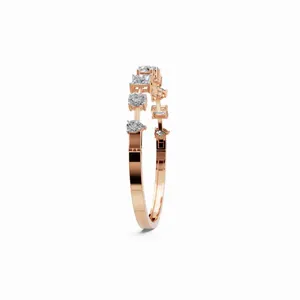 Bracelet en diamant cultivé en laboratoire, bracelet en diamant multi-formes, or rose 18 carats, 9 pièces, tendance, certifié IGI, HIPHOPSTAR, vente en gros, export - Product Image 2