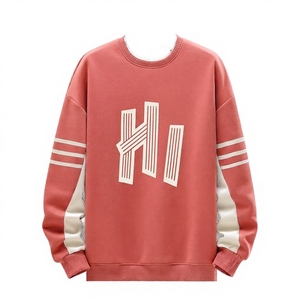 Customizable Flannel Sweatshirt with Front Embroidery ODM Supply for <b>Men</b> and Women <b>Pullover</b> in Oversized Comfort Fit - Product Image 5