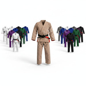 Kimono de Jiu Jitsu Brasileño de Algodón Resistente, Color Sólido, Ligero y Cómodo para Entrenamiento de Artes Marciales, Uniforme de Taekwondo - Product Image 1