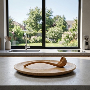 Cuchara de Madera de Teca Sólida de Grado Alimenticio, Cuchara Angulada para Sopa, Cuchara para Salsas, Utensilio de Cocina Hecho a Mano, Herramienta de Chef Balinés de Primera Calidad - Product Image 2