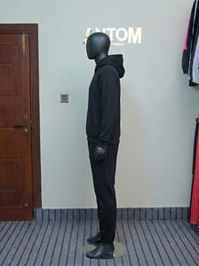 Conjunto Deportivo de Invierno para Hombre, 2 Piezas, Sudadera con Capucha, Tejido Grueso, Transpirable, Felpa Técnica, Chándal para Correr, Personalizable - Product Image 3