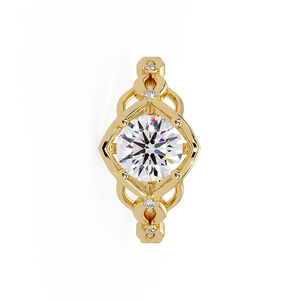 Anillos de Diamantes Solitarios de Plata de Ley 925 Hechos a Mano con Calidad Superior y Claridad VVS, con Baño de Oro, Gran Venta - Product Image 1