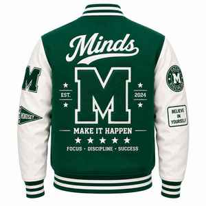 CHALASA SPORTS Embroidered <b>Men's</b> Varsity <b>Jacket</b> OEM Manufacturer High Quality Winter Fall Denim Quick Dry Breathable Fleece - Product Image 6
