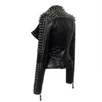Veste de moto respirante en cuir clouté personnalisée pour femme, style rock, veste de combat pour homme, vêtements de fête pour femme