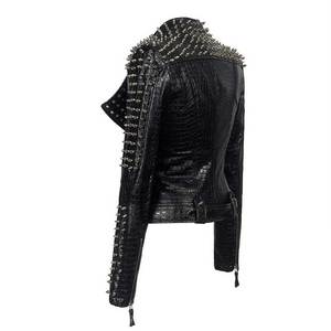 Chaqueta de Motociclista de Cuero con Tachuelas Personalizada, Transpirable, a la Moda para Mujer, Chaqueta de Batalla para Hombre, Ropa de Fiesta para Mujer - Product Image 2